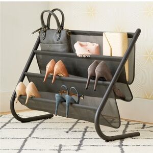 Umbra Charcoal Slant Shoe & Accessory Organizer